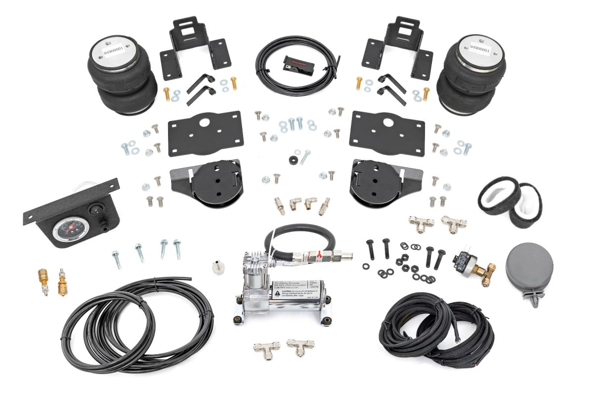 Ram 1500 Air Spring Kit - Rear - Rough Country - w/compressor - '19-'25